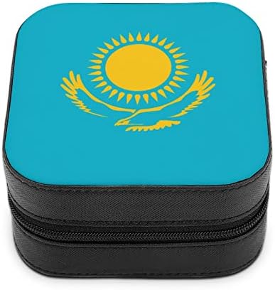 Kazakistan Bayrağı kadın Premium Seyahat Küçük Mücevher kolye kutusu Yüzük Depolama Organizatör Mini Vitrin