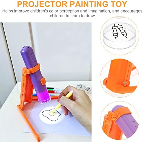 1 Takım Projektör Boyama Oyuncak Iz ve Beraberlik Projektör Oyuncak Çocuklar Çizim eğitici oyuncak