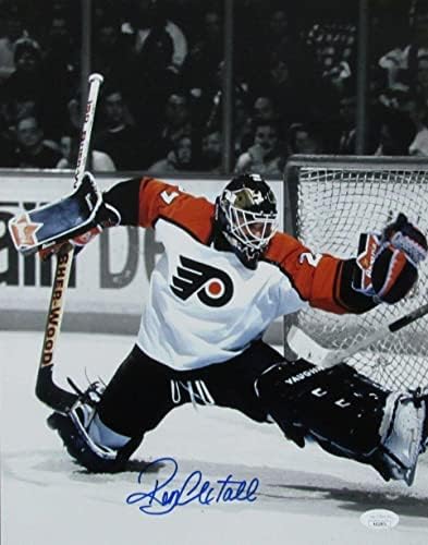 Ron Hextall İmzalı 11x14 Fotoğraf Philadelphia Flyers JSA-İmzalı NHL Fotoğrafları
