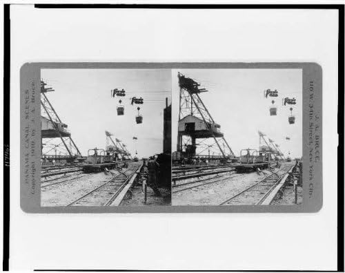 HistoricalFindings Fotoğraf: Stereograf Fotoğrafı,Beton Santrali,Gatun Kilitleri,Panama Kanalı,1910