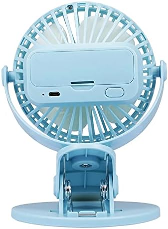 Teerwere Mini masa fanı USB Mini Fan Masa Soğutucu Fan Kelepçe ile Sessiz şarj edilebilir pil USB Şarj (Renk : Mavi,