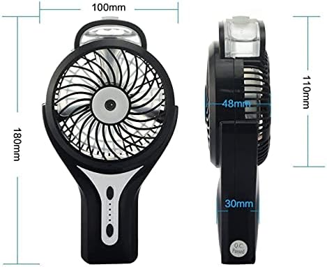 UXZDX Taşınabilir El Fan Küçük El USB Misting Fan ile Kişisel Soğutma Mist Nemlendirici Şarj Edilebilir Taşınabilir