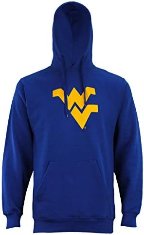NCAA erkek Batı Virigina Dağcılar FZ Takım Logosu Kapüşonlu Sweatshirt, Mavi