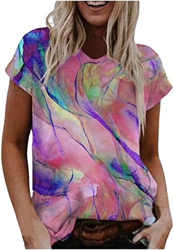 V Boyun Üst T Shirt Kızlar için Yaz Sonbahar 2023 Elbise Y2K Kısa Kollu Pamuklu Grafik Gömlek OO OO