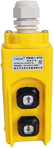 TNHA TNHA1 - 21D Yağmur Geçirmez Elektrikli vinç Vinç Sürüş Buton Anahtarları Yukarı Aşağı 5A - (Renk: Sarı)