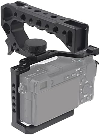 Hersmay A6500 / A6400 / A6300 kamera kafesi Video Sabitleyici için Üst Kolu ile Sony A6500 A6400 A6300 A6000 A6100