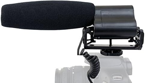 Sony Alpha A6500 için ön Cam ve ölü kedi Muff ile av tüfeği mikrofon (Stereo)