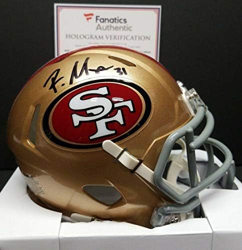 RAHEEM MOSTERT İmzalı SAN FRANCİSCO 49ERS Hız Kaskını İmzaladı. FANATİKLER-İmzalı NFL Kaskları
