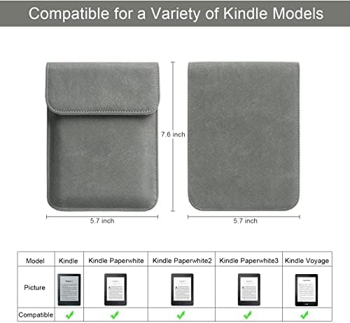 Kindle için (10. Nesil, 2019 Sürümü) (Model No. J9G29R) -6 İnç,Kindle Kol Çantası için-Açık Mavi El Kayışı Dahil-Gri