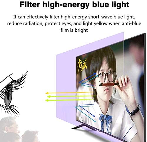 Parlama Önleyici TV ekran koruyucu-Anti mavi ışık / çizilmez Film mavi ışık engelleme filtresi dijital göz yorgunluğunu
