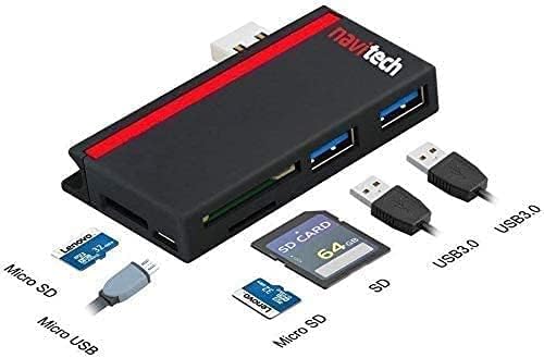 Navitech 2 in 1 Dizüstü/Tablet USB 3.0/2.0 HUB Adaptörü/mikro USB Girişi ile SD/Mikro SD Kart Okuyucu ile Uyumlu Lenovo