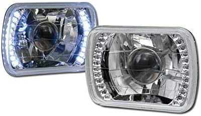 HS Güç Evrensel 7X6 Krom DRL Beyaz LED Mühürlü Kiriş Projektör kafa lambaları Lamba H6052, H6054 ve H6014