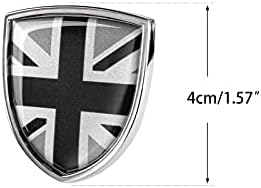 WEYWU Araba Vücut Amblem Sticker Union Jack ingıltere Bayrağı Dekorasyon için Mini Cooper-Gri Bayrak