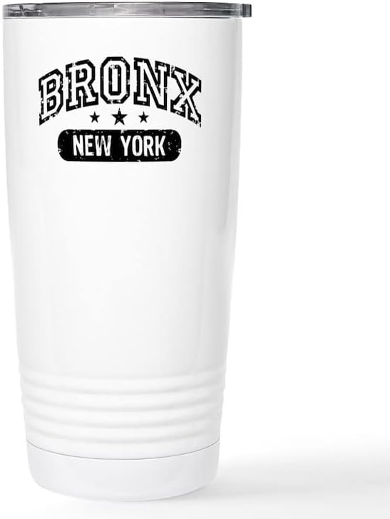 CafePress Bronx New York Paslanmaz Çelik Seyahat Kupası Paslanmaz Çelik Seyahat Kupası, Yalıtımlı 20 oz. Kahve Bardağı