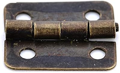 Bronz Altın Menteşe Kare Kapı Menteşeleri Ahşap Dolap Çekmece Mücevher Kutusu Mobilya Donanım 10 Adet (Renk: Bronz)