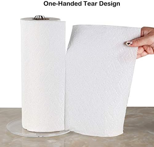 Kağıt havlu tutacağı Standı Rulo Dağıtıcı Tek Elle Gözyaşı Jumbo ve Standart kağıt havlu ruloları Şeffaf Mutfak Tezgahı,
