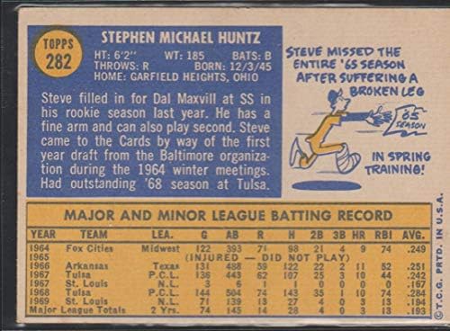 1970 Topps Steve Huntz Kardinaller Beyzbol Kartı 282