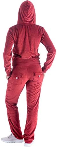 LeeHanTon Kadın Eşofman Setleri Kadife Spor Jogger Kıyafetler 2 Adet fermuarlı kapüşonlu kıyafet ve pantolon Spor