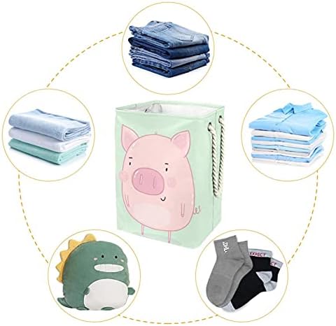 Kulplu çamaşır sepeti Su Geçirmez Katlanabilir çamaşır sepeti eşya kutuları Çocuk Odası ev düzenleyici Sevimli Pembe