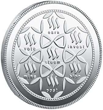Dijital Sanal Para Steem Sikke Üç Boyutlu Kabartma Metal hatıra parası Madalya Koleksiyon Ev Dekorasyon Toptan (Gümüş)