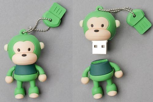 USB Flash Bellek Sürücüsü (çubuk / kalem / başparmak) 16GB Yeşil Maymun