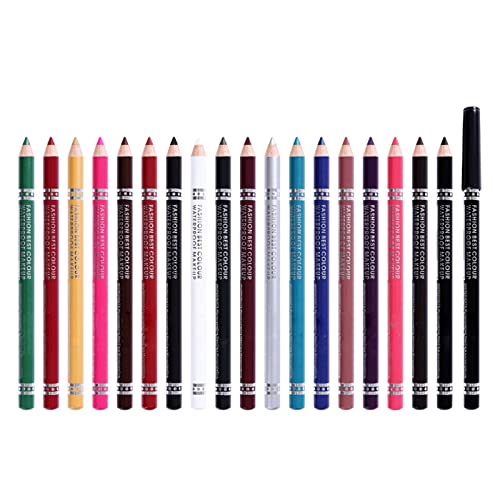 Outfmvch Renk Eyeliner Kalem 19 Renkler Sweatproof Eyeliner Kalem Renkli Dudak Kalemi Kaş Kalemi Kolay Renk Çok Amaçlı