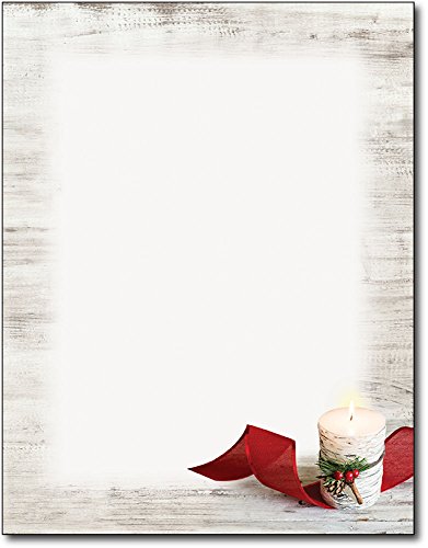Huş mum Noel tatili Antetli kağıt-80 Yaprak