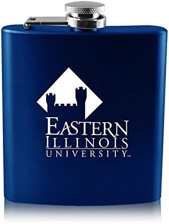 UXG, Inc. Doğu Illinois Üniversitesi -6 oz. Renk Paslanmaz Çelik Şişe-Mavi
