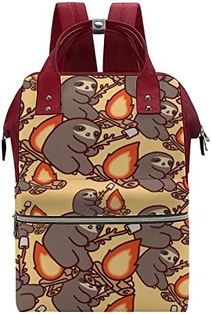 Komik Kamp Ateşi Tembellik Baskılı Bebek Bezi Çantası Bebek Sırt Çantası Nappy Çantalar Su Geçirmez seyahat omuz çantası