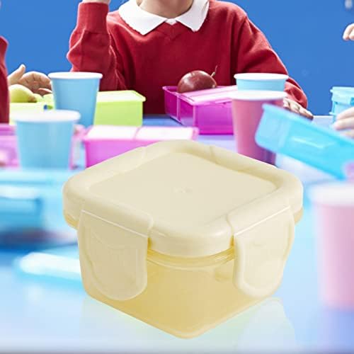 Artık Saklama Kabı Kapaklı Mini Plastik Gıda Saklama Kapları, Küçük Hava Geçirmez Kaplar, Çocuklar için Kare Okul