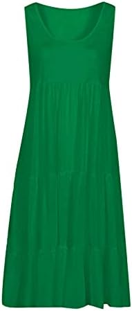 Elbiseler Kadınlar için 2023 Vintage Çiçek Baskılı Sundress Yaz Rahat Anahtar Deliği Kolsuz Plaj Boho Tankı Mini Elbise