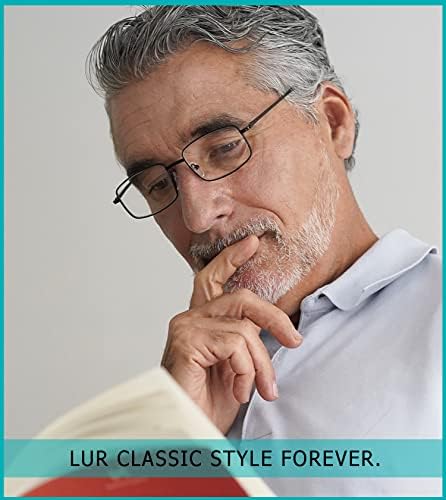 LUR 3 Paket Metal okuma gözlüğü + 6 Paket Klasik okuma gözlüğü(Toplam 9 Çift Okuyucu +4.00)