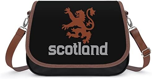Iskoçya Aslan İNGİLTERE İskoç Deri Orta omuz çantası Moda Rahat Crossbody askılı çanta