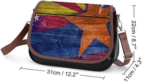 ABD ve Arizona Eyalet Bayrağı Deri Orta omuz çantası Moda Rahat Crossbody askılı çanta