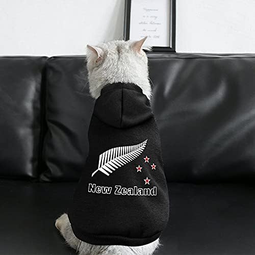 Yeni Zelanda Maori Fern Baskılı Pet Kapşonlu Köpekler Tulum Kedi Kazak Kazak Pet Yavru Giyim Sevimli