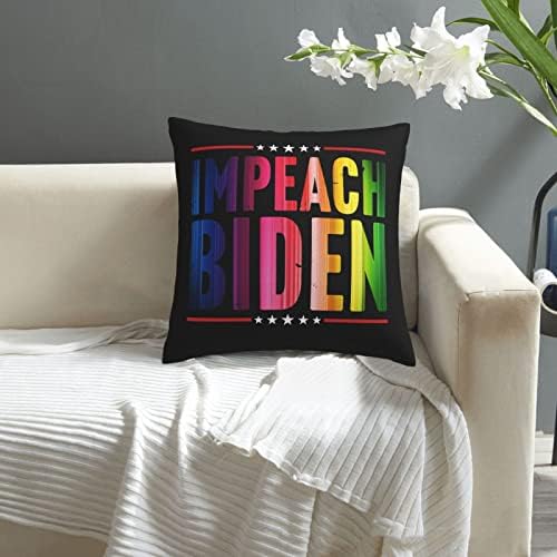 Impeach Başkan Joe Biden Yumuşak Rahat Çift Taraflı Peluş Yastık Kılıfı Güçlü Ev Pratiklik 18X18 inç