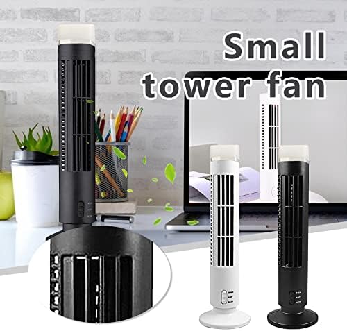 SHMIZZ USB Elektrikli Fan Mini Dikey Klima, Kule Fanı Led Bladeless Fan Kulesi, 2 Vites Ayarı, Masa Üstü Fanı Yurt