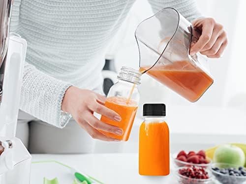 4 OZ Plastik Meyve Suyu Şişeleri, Yeniden Kullanılabilir Dökme içecek kapları, Meyve Suyu, Süt ve Diğer içecekler
