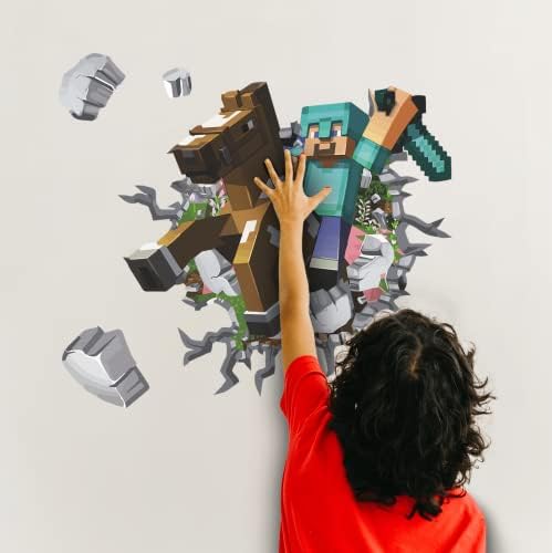 Çocuklar oda duvar dekoru Duvar Sanat Odası çıkartma Çocuklar için Minecraft Duvar Dekor Erkek Yatak Odası Duvar Posteri