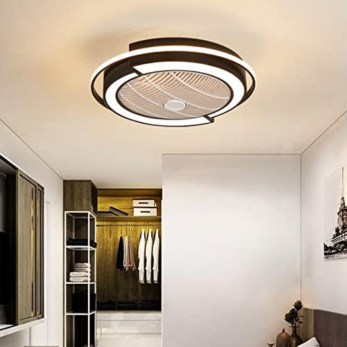 DLSıxYı 20.9 Modern Yuvarlak LED Fan Tavan Ultra-İnce Modern Tavan Lambası Uzaktan Kumanda ile Göz Koruması Sessiz