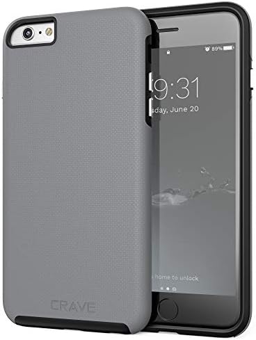Crave iPhone 6S Plus Kılıf, iPhone 6 6s (5.5 inç) için Çift Koruma Koruma Serisi Kılıf - Arduvaz
