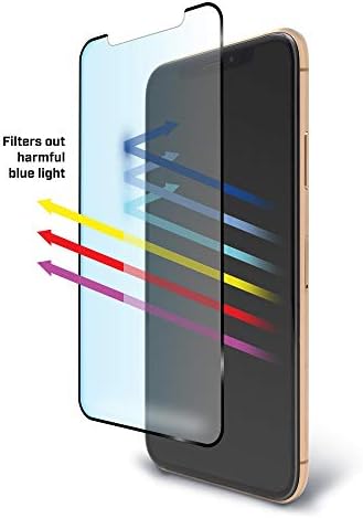 BodyGuardz-Saf 2 Göz koruyucu cam ekran koruyucu mavi ışık kenardan kenara cam koruyucu Apple iPhone X / iPhone Xs-KASA