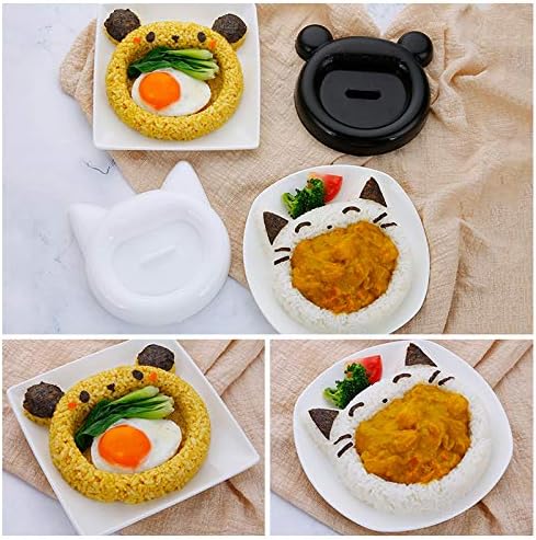 MOCOHANA Pirinç Topu Kalıp Seti Kedi Ayı Pirinç Kalıp Onigiri Bento Basın Makinesi Suşi Yumurta Çikolatalı Sandviç