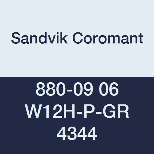 Sandvik Coromant, 880-09 06 W12H-P-GR 4344, Delme için CoroDrill 880 Kesici Uç, Karbür, Kare, Sağdan Kesme, 4344 Kalite,