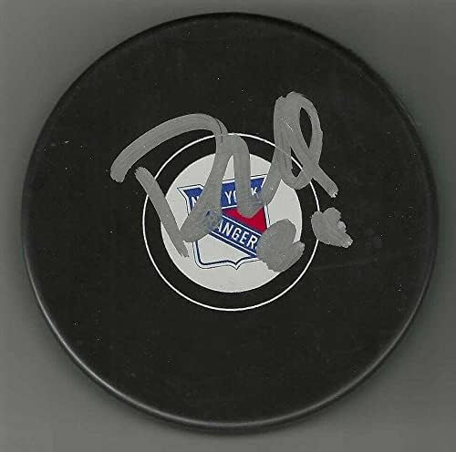 Randy Moller İmzalı New York Rangers Diski-İmzalı NHL Diskleri
