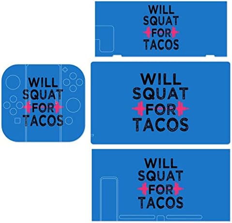 Squat Tacos elektrik düğmesi çıkartması Güzel Desen Tam Wrap Cilt Koruma Nintendo Anahtarı için Anahtarı