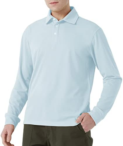NAVİSKİN erkek POLO GÖMLEK Performans golf gömlekleri UPF 50 + Hızlı Kuru Uzun ve Kısa Kollu Açık Taktik Gömlek
