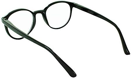 unisex-yetişkin En İyi Okuyucular Oval okuma gözlüğü Siyah / Şeffaf Lens, 2.0