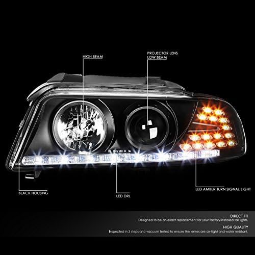[Halojen Modeli] 3D LED DRL Projektör Far Lambaları ile LED Dönüş Sinyali ve Dönüşüm Kiti Audi A4 Quattro 99-01 ile