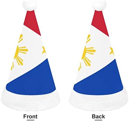Filipinler Bayrağı Peluş Noel Şapka Yaramaz ve Güzel Noel baba şapkaları Peluş Ağız ve Konfor Astar noel dekorasyonları